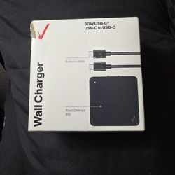 Verizon 30W USB-C to USB-C Wall Charger 6 FT Cable iPhone Android TVL30WPDCTOC-A $15