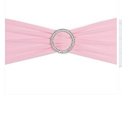 Pink Spandex Chair Sash/ Band 