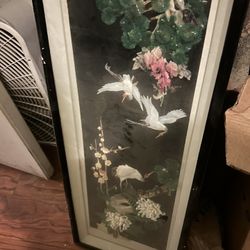 Asian Wall Frame Handmade Beautiful Oriental 