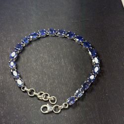Handmade Tanzanite Bracelet 925 Silver – 8.5”