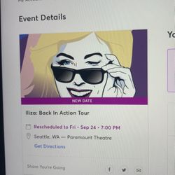 Comedy Show Tickets ILIZA: Back In Action