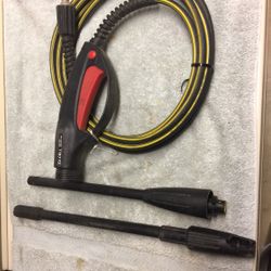 Excel electric pressure washer hose with lance pieces. 