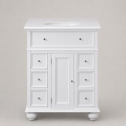 28 in White Bath Vanity
