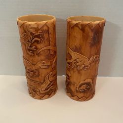 Universal Studios Jurassic Park World Velociraptor Dinosaur Plastic Tiki Cup Set 