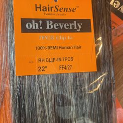 22 Length Human Hair Extensions Color 4/27