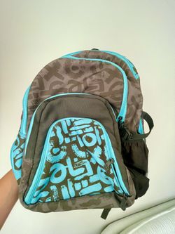 Backpack Black And Blue Multi Storage 
