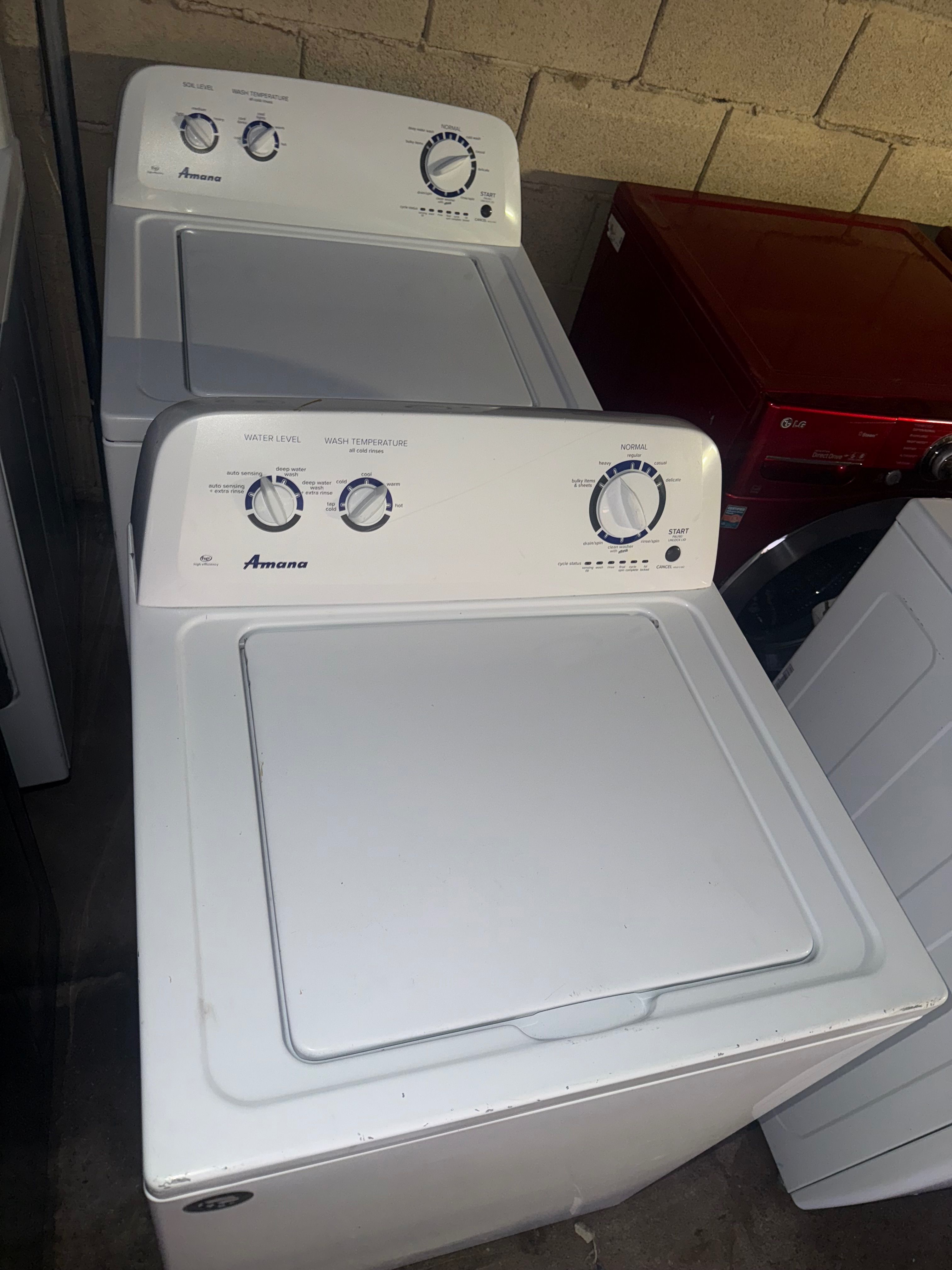Amana 3.5 CUFT washer machine / lavadora