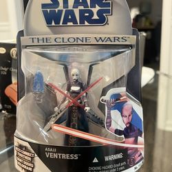 Star Wars Clone Wars 2008 Asajj Ventress Action Figure No. 15 Hasbro