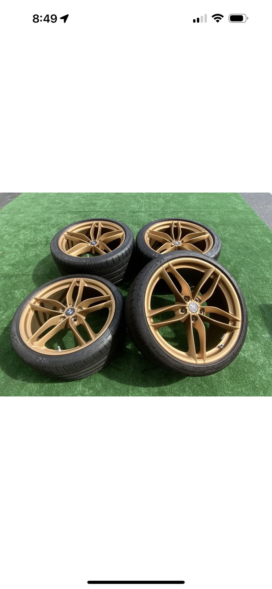 Ferrari 488 Wheels OEM GTB OEM Factory 458 Tires Factory Gold