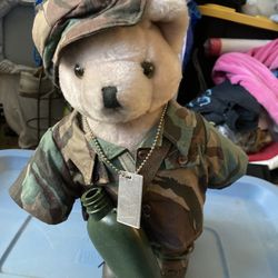 Teddy Bear Soldier Like New 