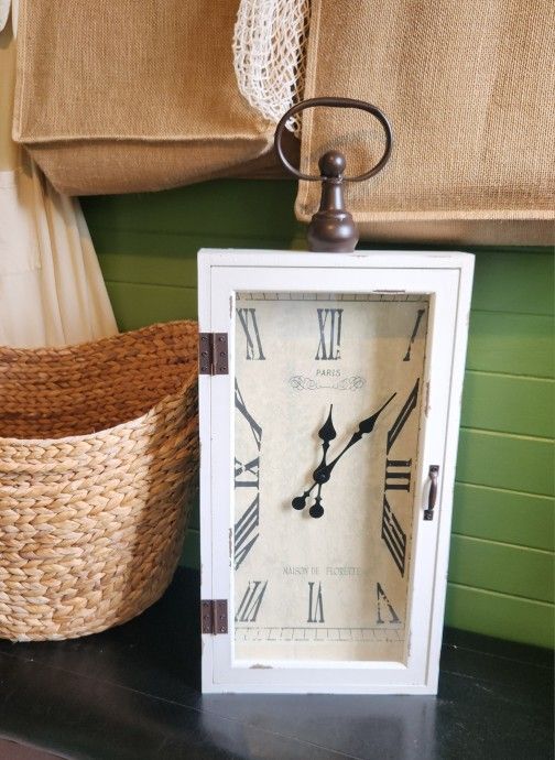 Farmhouse Wood & Glass Clock