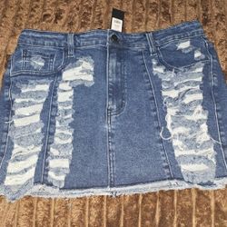 Denim Skirt -XL