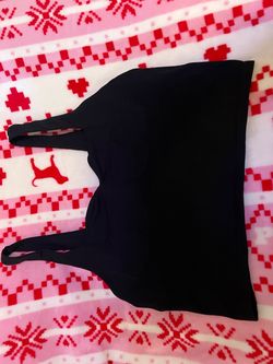 Black Double Strap Crop Tank Top from Victoria Secret