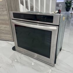 Stainless Steel Kitchen Aid Built In Oven And Glass Cooktop For Sale! 