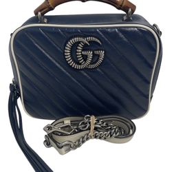 Gucci Marmont Bamboo Top Shoulder Bag