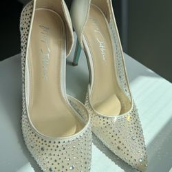 BETSEY JOHNSON X DB Mesh and Satin Crystal Pumps 7M