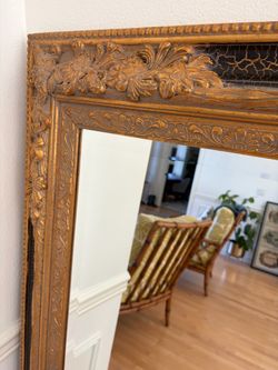 Large Gold Ornate Framed Wall Mirror