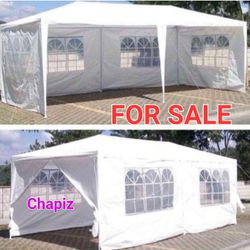 Canopy 10x20ft Canopy Tent with 6 Sidewalls Probable Tent for Parties Beach Camping Party (10x20,White)