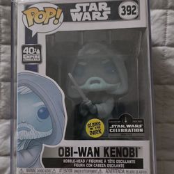 Obi-Wan Kenobi Funko Pop Holographic Glow Star Wars Celebration 2020 3000 Pc 392