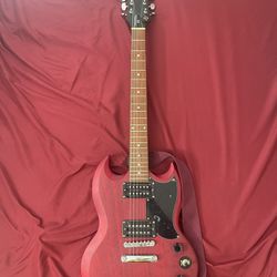Epiphone SG Electric Guitar With Fender Amp