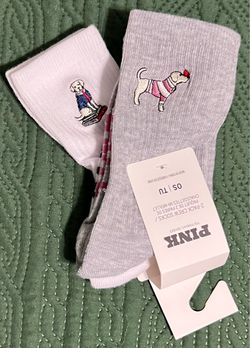 Victoria's Secret PINK 2-Pack Crew Socks