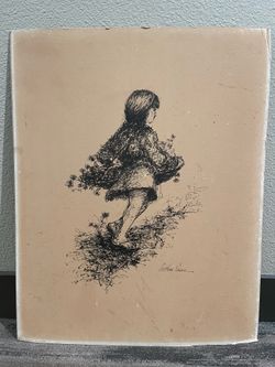 Vintage Art Etching, Original Signature!