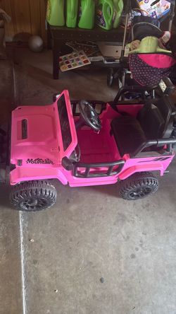 Pink Kids Ride-On Electric Jeep