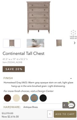 Continental Tall Chest Ethan Allen