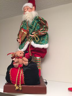 Collectors Dancing Santa with Sack of Toys-LIKE NEW