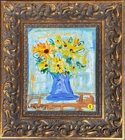 Flower in vase painting