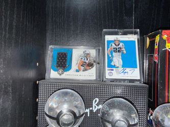 Christian mccaffery auto card and patch card