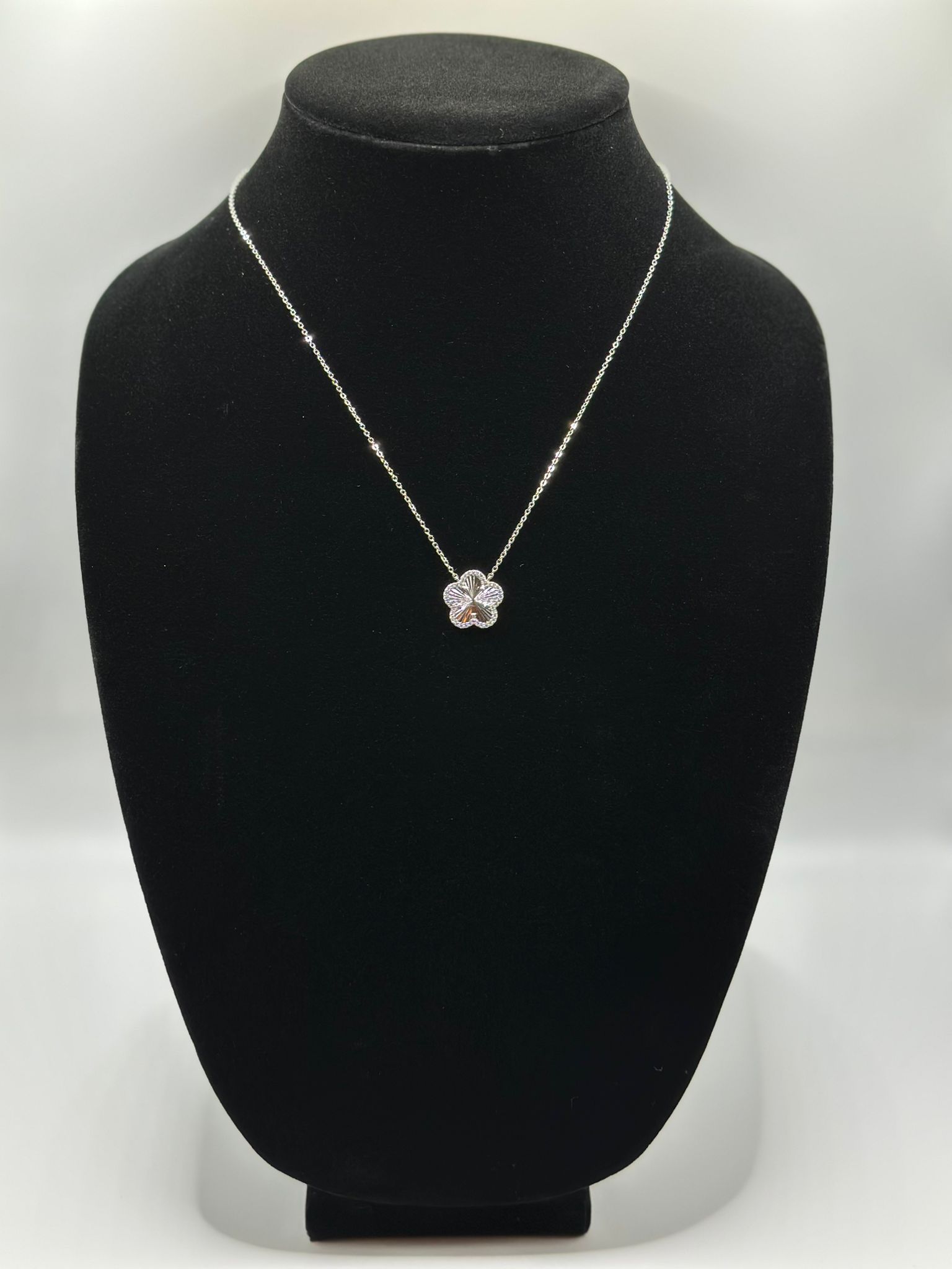 Sterling Silver Clover Necklace