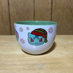 Pokemon Christmas Mug Cup Pikachu Charmander Holiday Silver Buffalo Jumbo 24oz