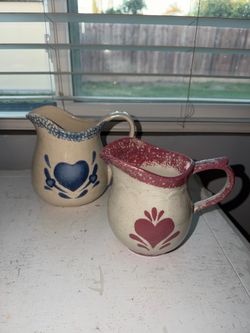 Vintage heart pitchers