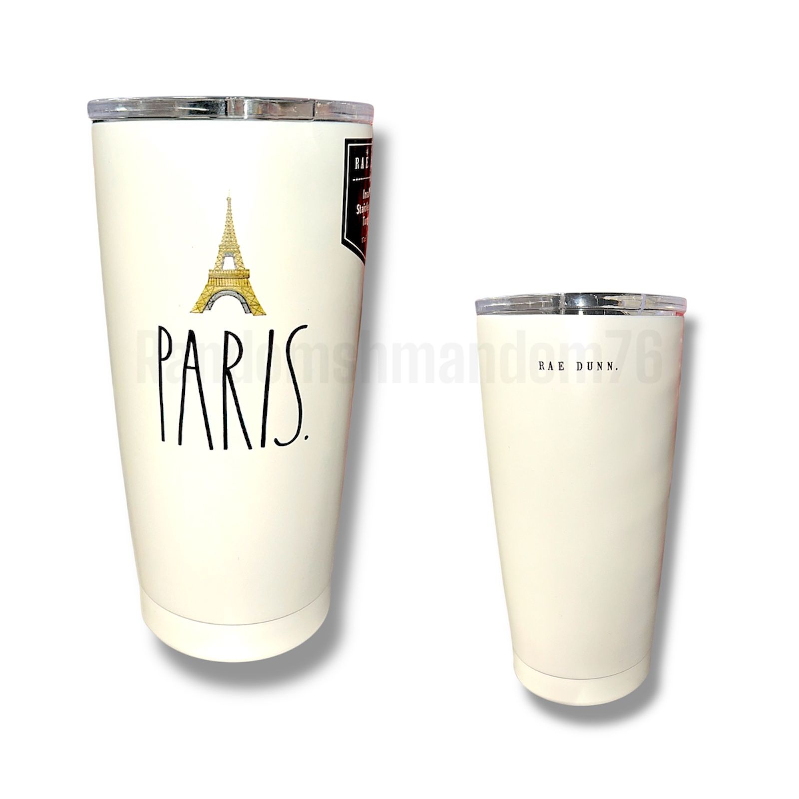 New Rae Dunn Paris-Themed 17oz Stainless Steel Tumbler