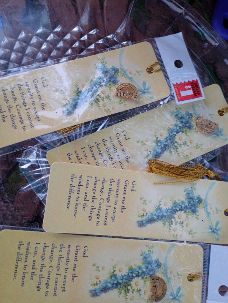 4 Book markers, 3 Have Hope Pins., 3 Never Opened