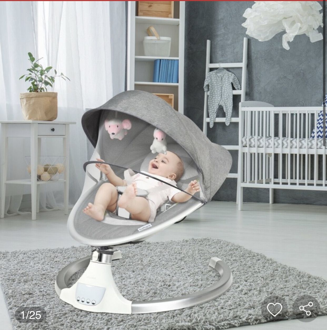 Baby Swing Electric Rocking Chair with Bluetooth Music Timer