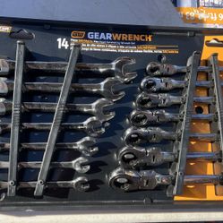 GEARWRENCH® 14 Piece SAE/Metric Flex Head Ratcheting Wrench Set