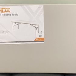 Hdx 6ft FOLDING TABLES NEW NEVER USED 