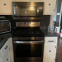 Complete Set Black Stainless Fridge oven Microwave Dishwasher 