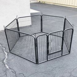Brand New $70 Pet 6-Panel Playpen, Each Panel (24” Tall X 32” Wide) Heavy Duty Dog Exercise Fence Gate Crate Kennel