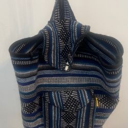 Beach backpack  Lightweight Rasta BoHo  Gently preloved