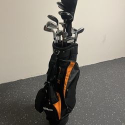 Gold Bag And Clubs 