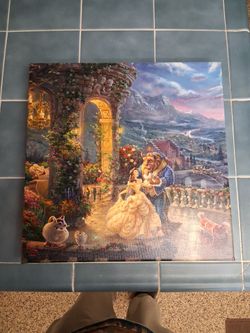 Thomas Kinkade wrapped canvas Beauty and the Beast
