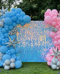 Rainbow shimmer wall