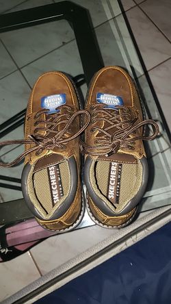Skechers wide width cut work boots