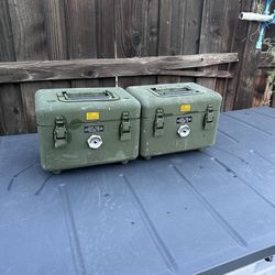Vintage military boxes