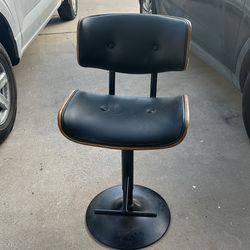 Bar height, extendable, mid-century modern stool.