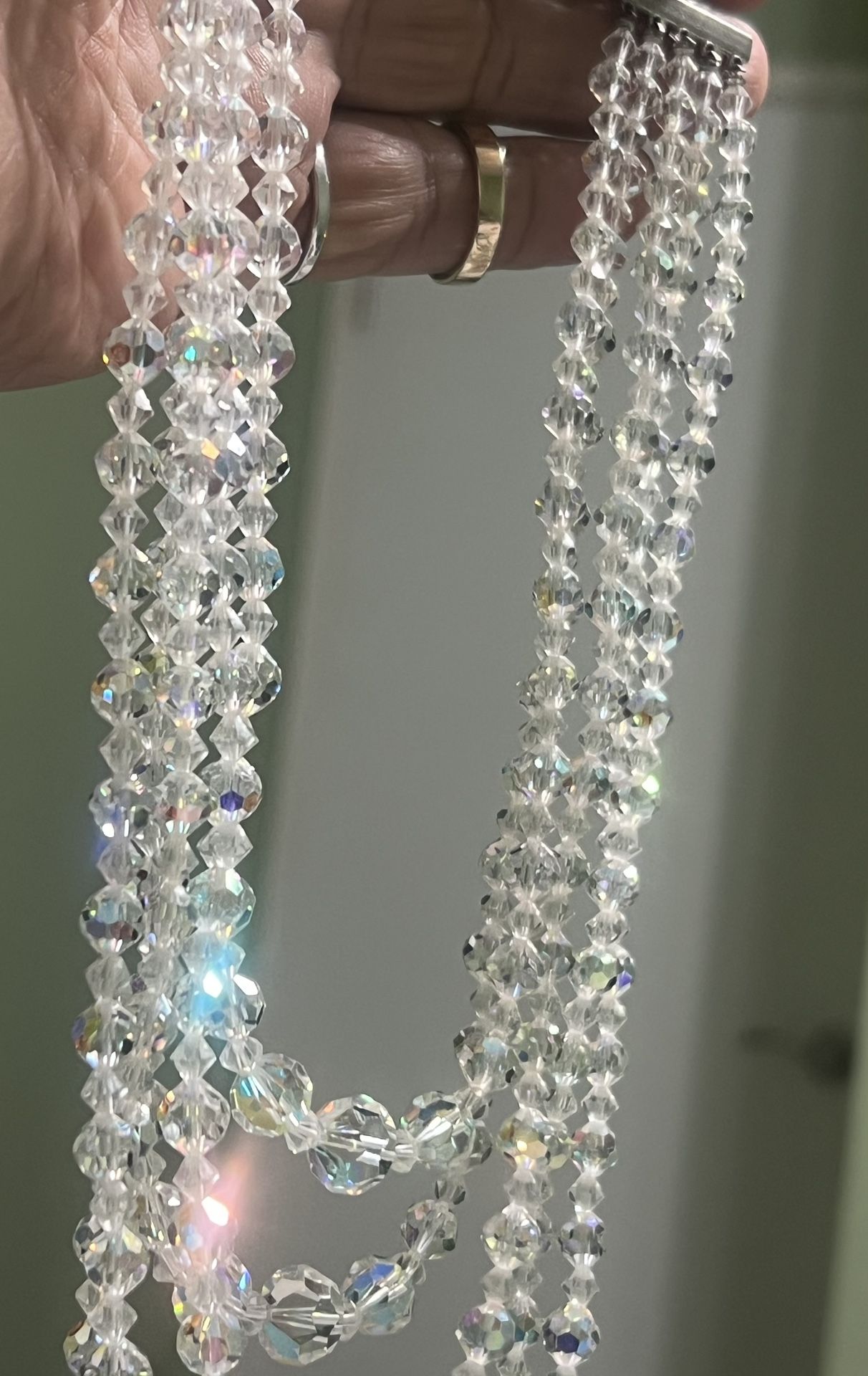 1950 Firework Beautiful Aurora Borealis 5 Strands Necklace