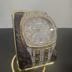 BUSTDOWN BULOVA PHANTOM  98B323 CRYSTAL PAVA DIAL & BRACELET 40 MM QUARTZ MEN'S WATCH